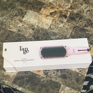 Lange Le Vite Blush Ceramic Straightening Brush NIB